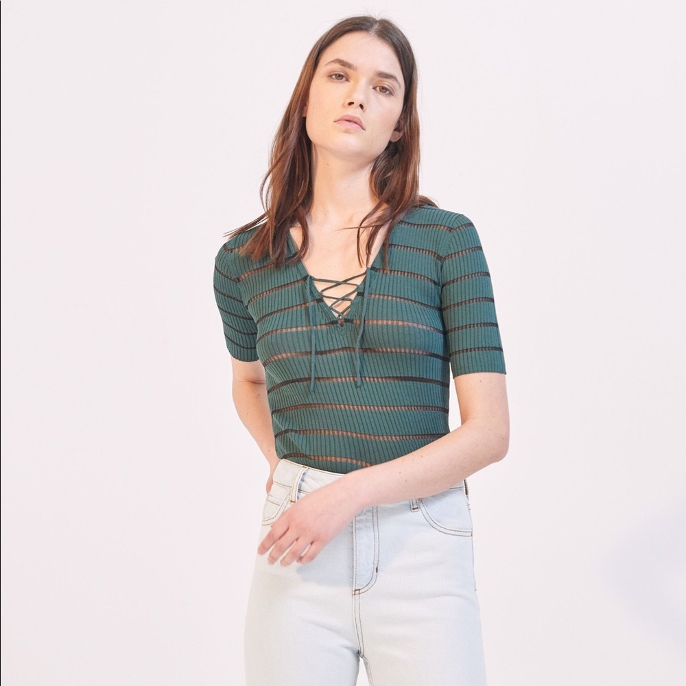 Sandro rib knit top, never worn